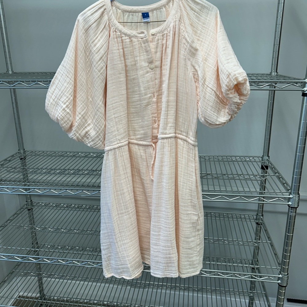 Old Navy Blush Button-Up Dress